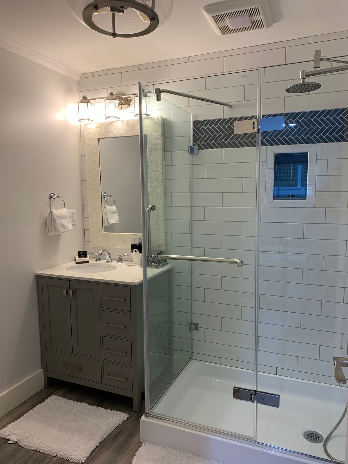 New shower and vanity in Ash Cottage
